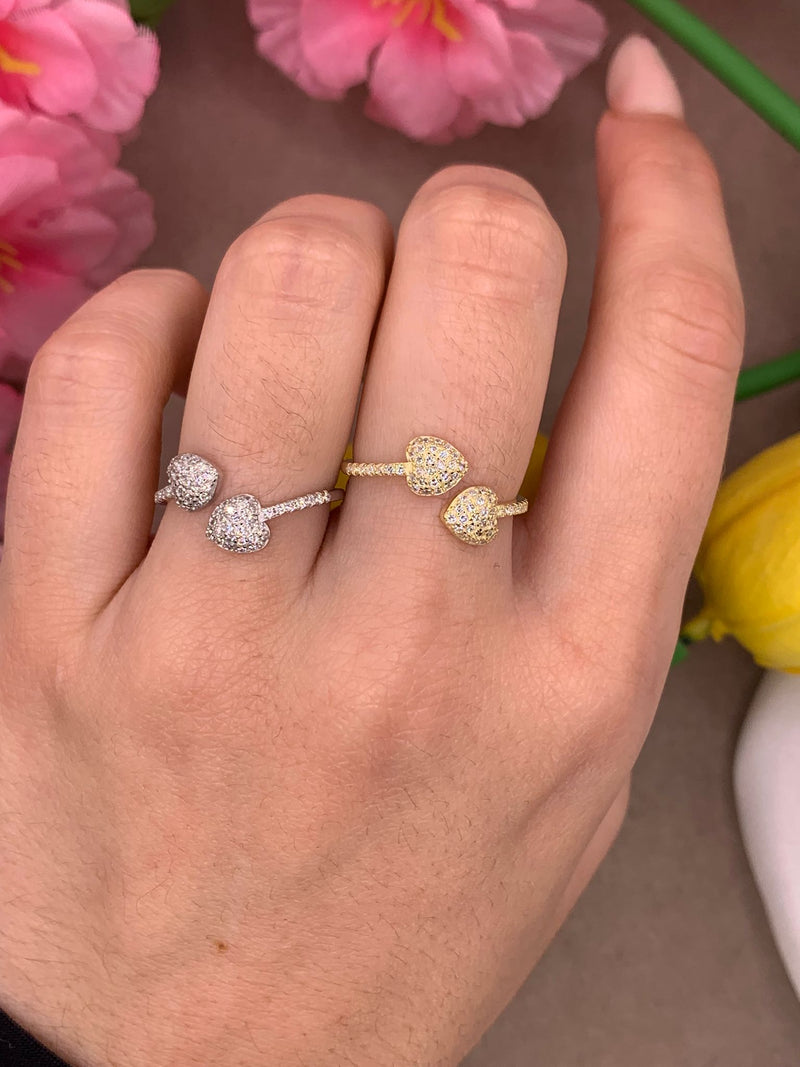 Anello cuore incrocio