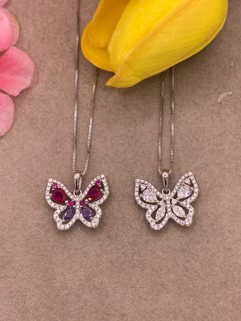 Collana butterfly baguette
