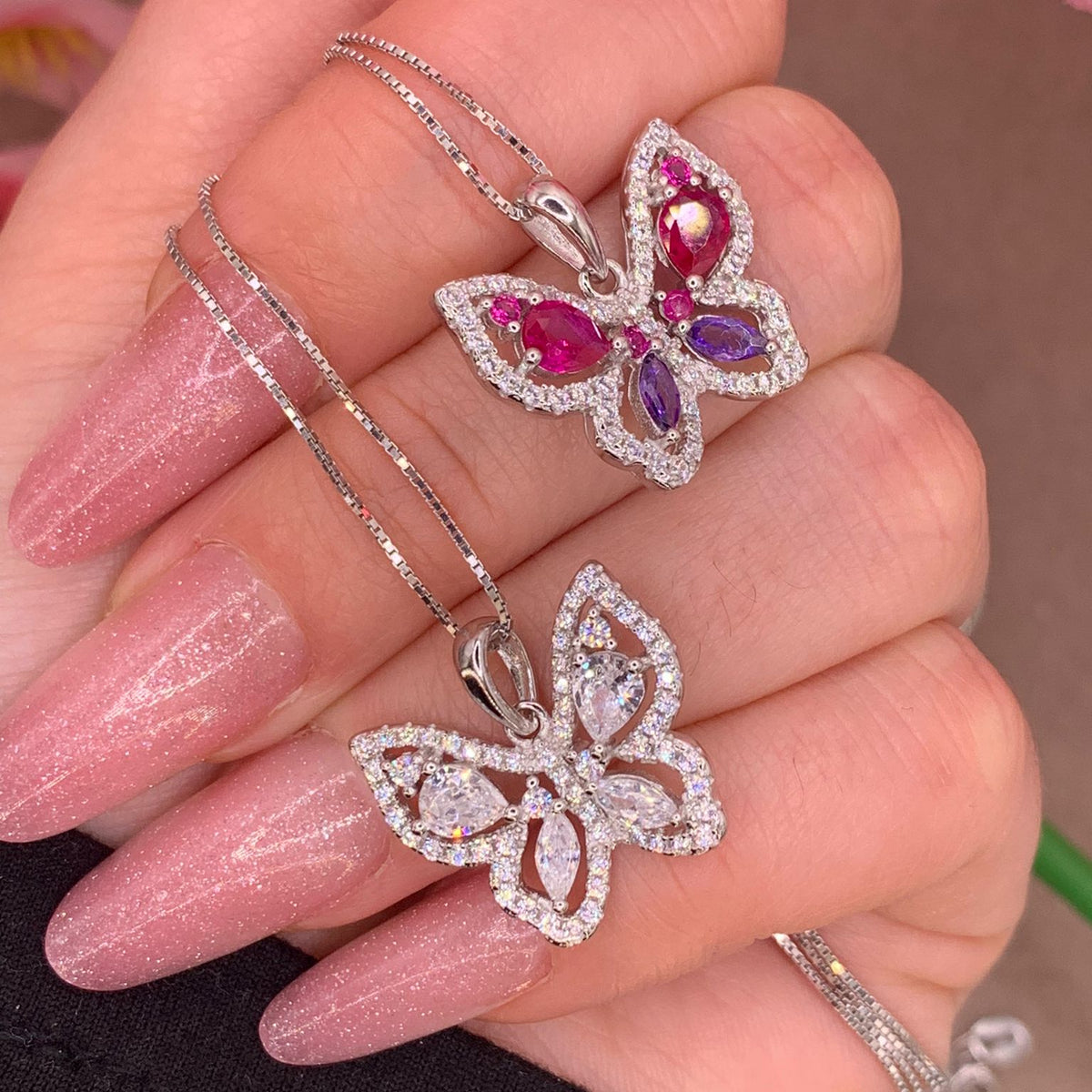 Collana butterfly baguette