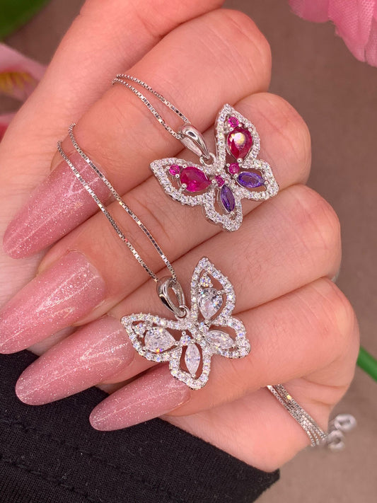 Collana butterfly baguette