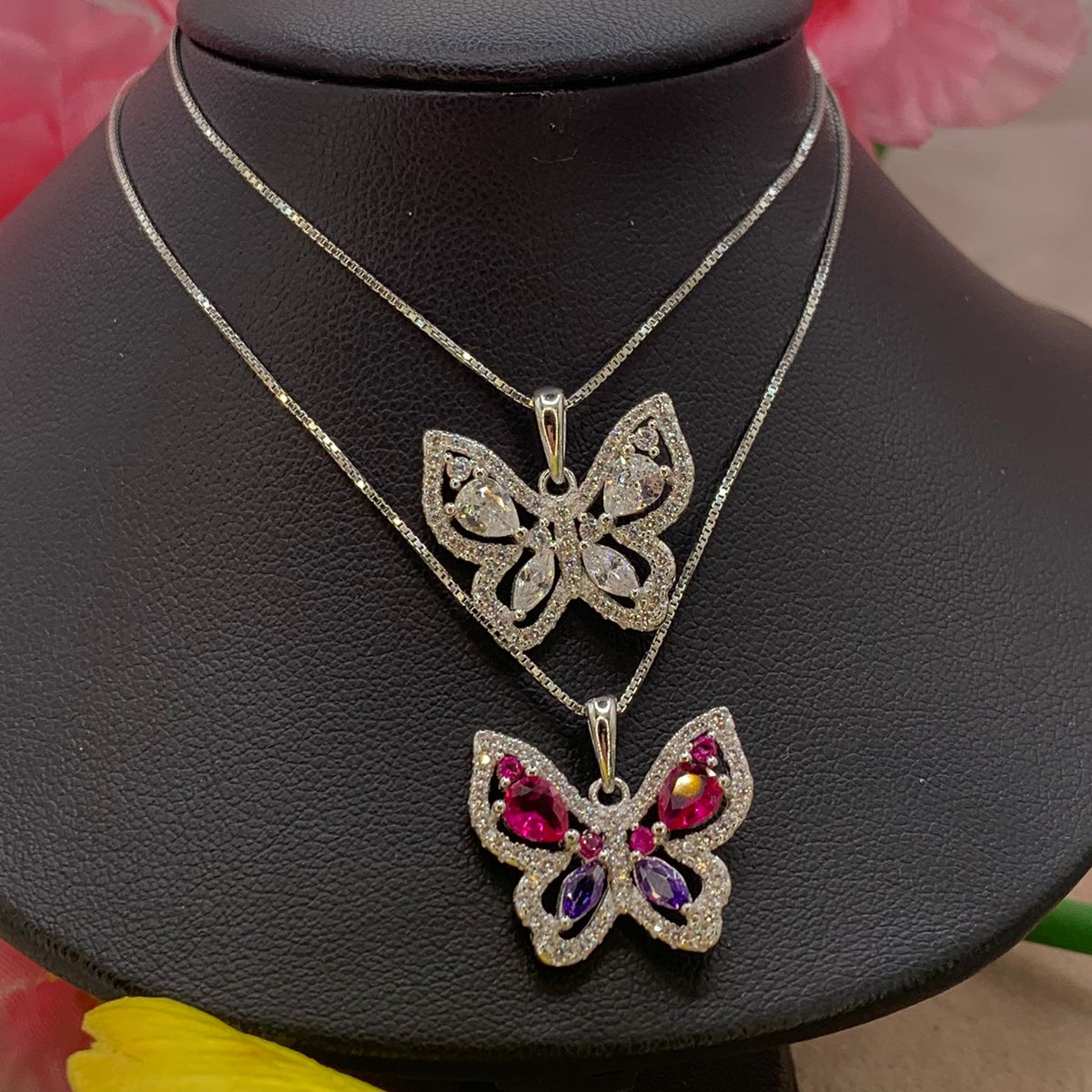 Collana butterfly baguette