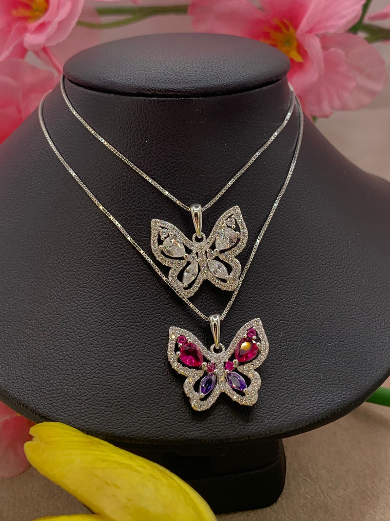 Collana butterfly baguette