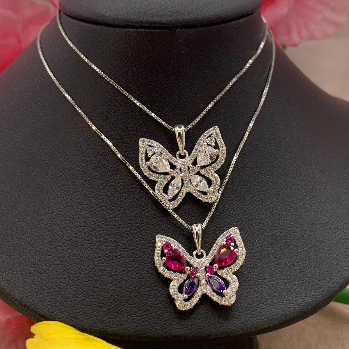 Collana butterfly baguette
