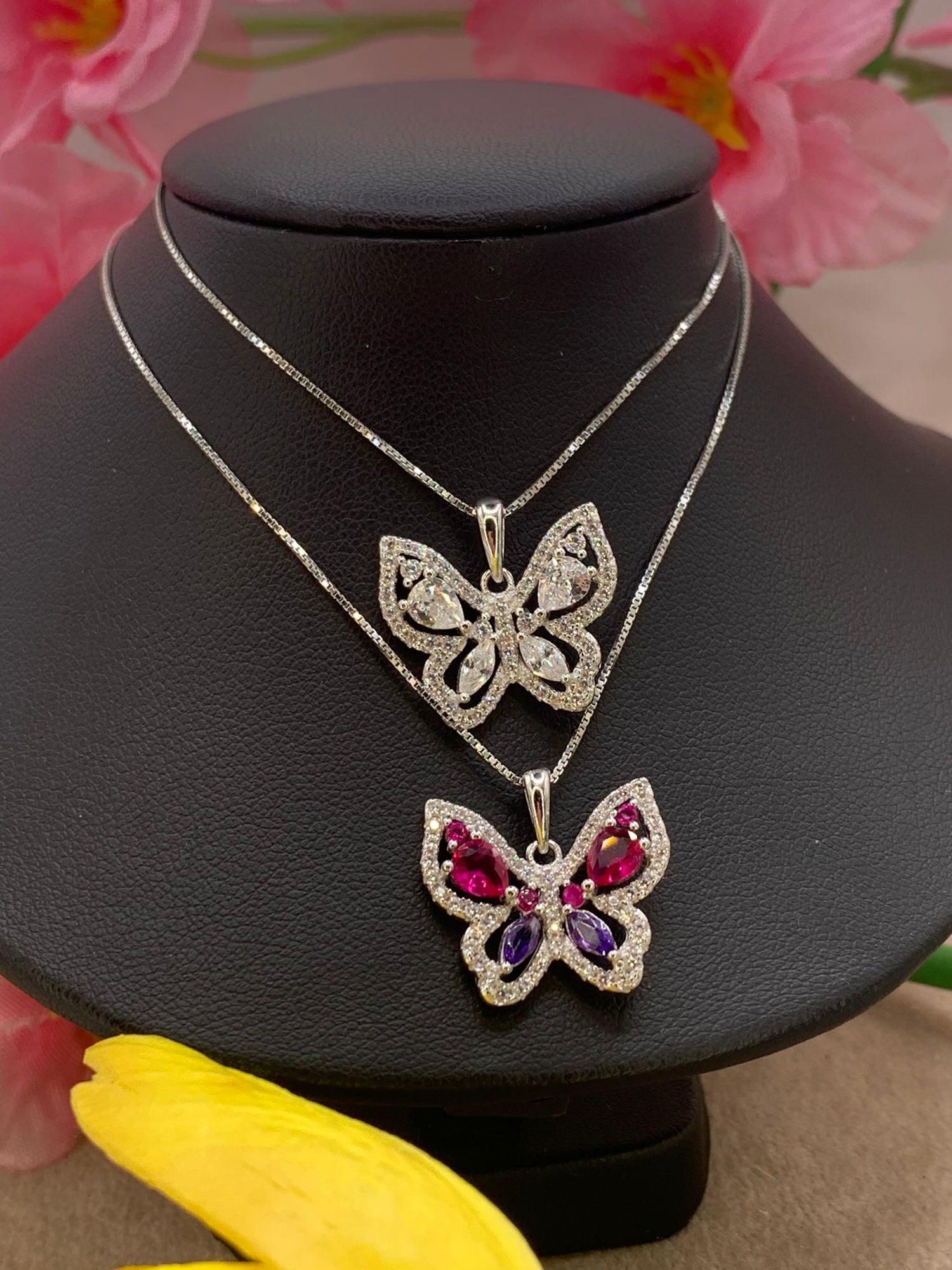 Collana butterfly baguette