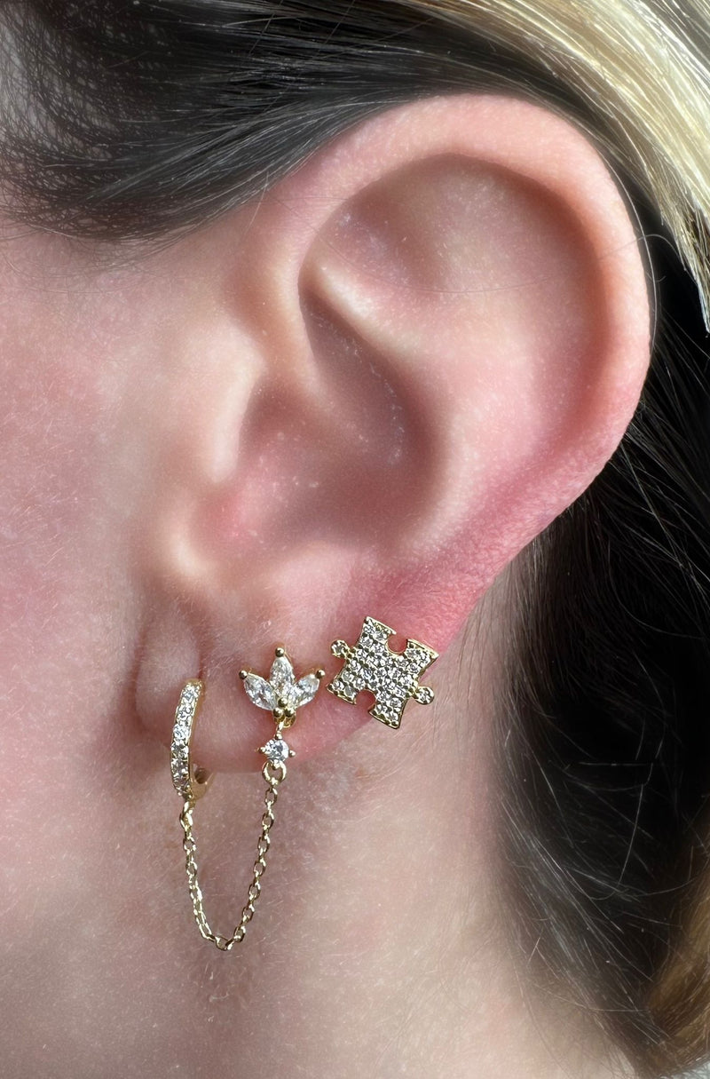 Orecchini chain flower