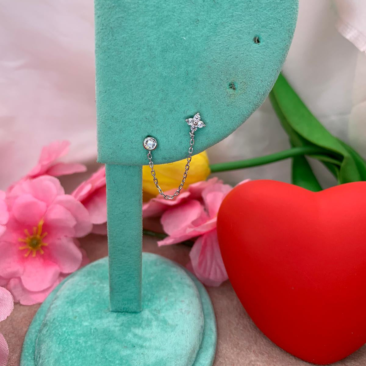 Orecchino  Flower punto luce