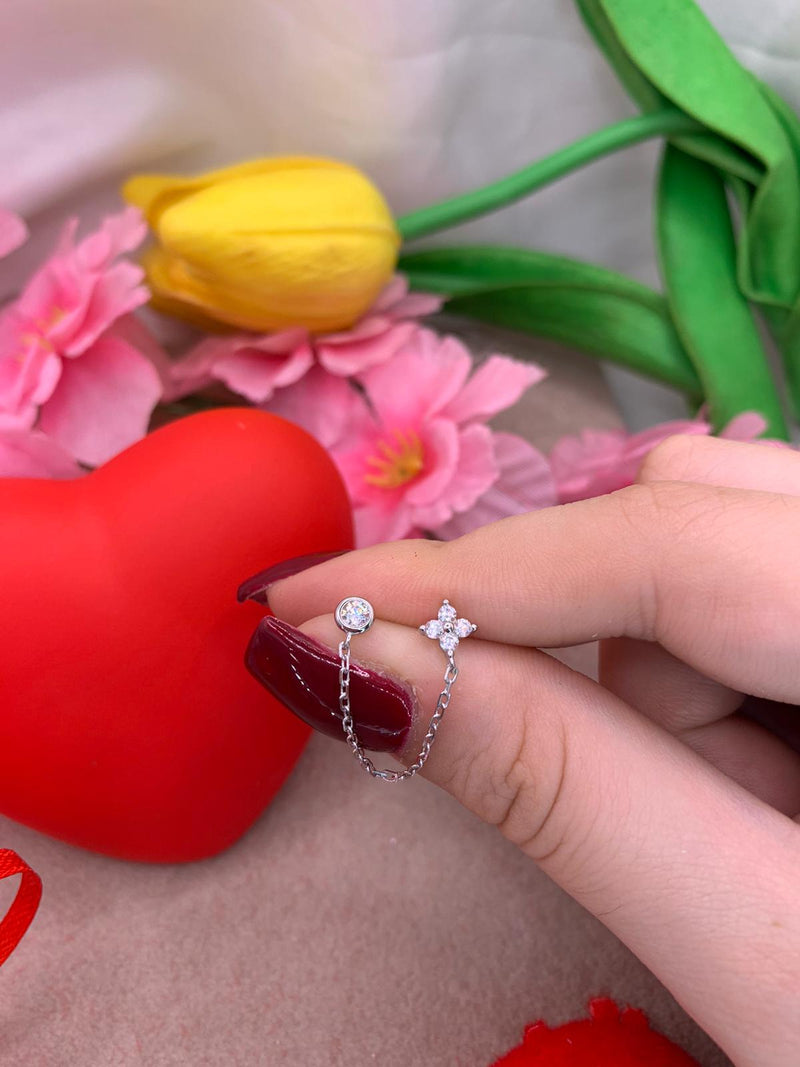 Orecchino  Flower punto luce