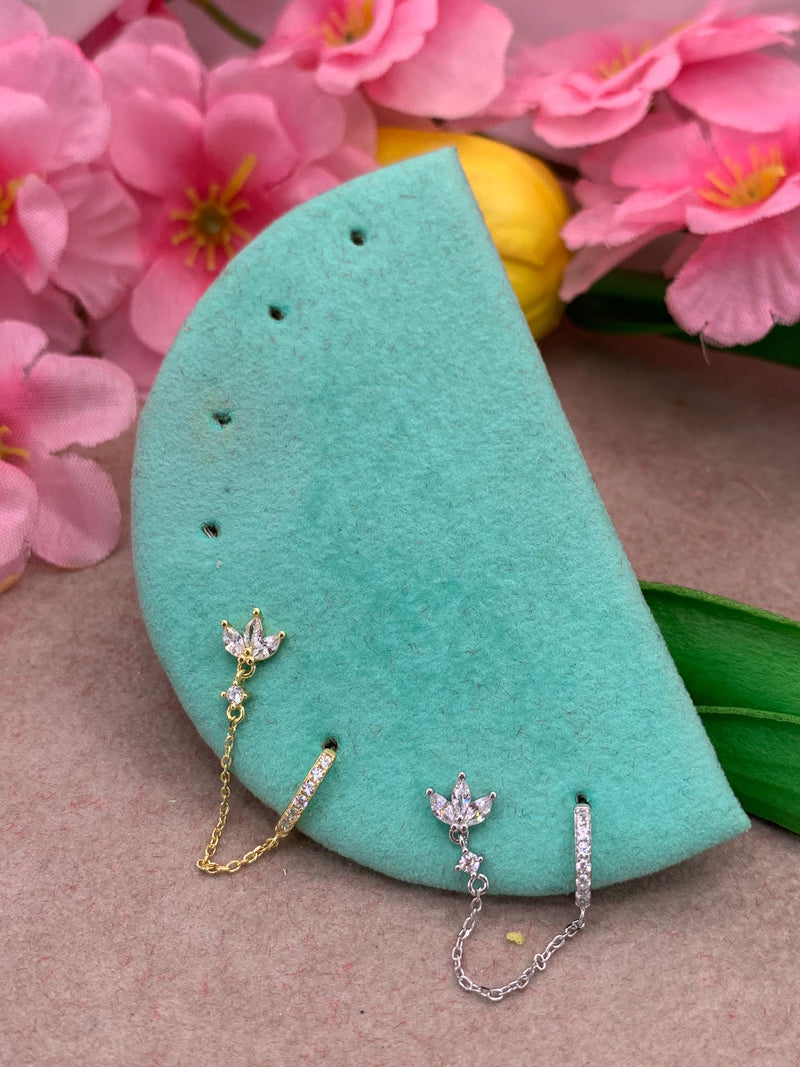 Orecchini chain flower