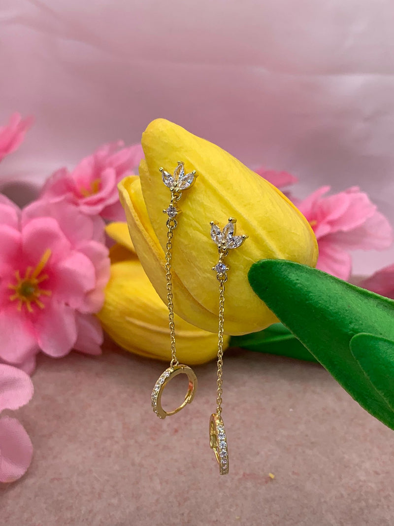 Orecchini chain flower