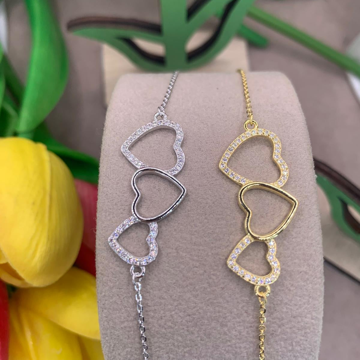 Bracciale tris hearts