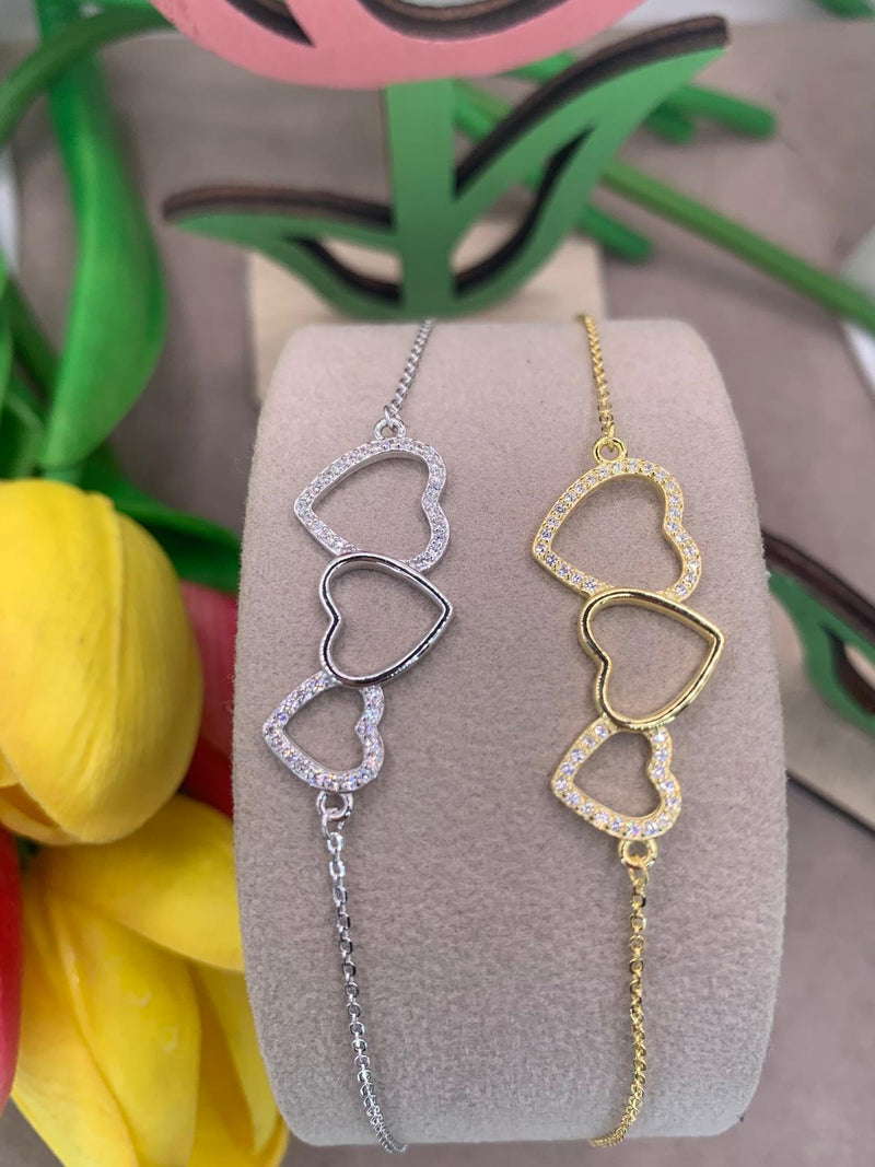 Bracciale tris hearts