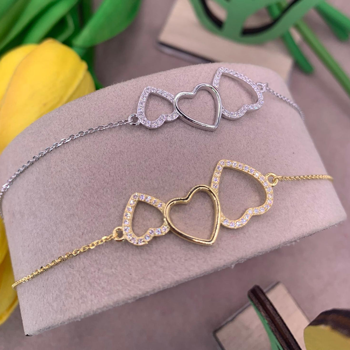 Bracciale tris hearts