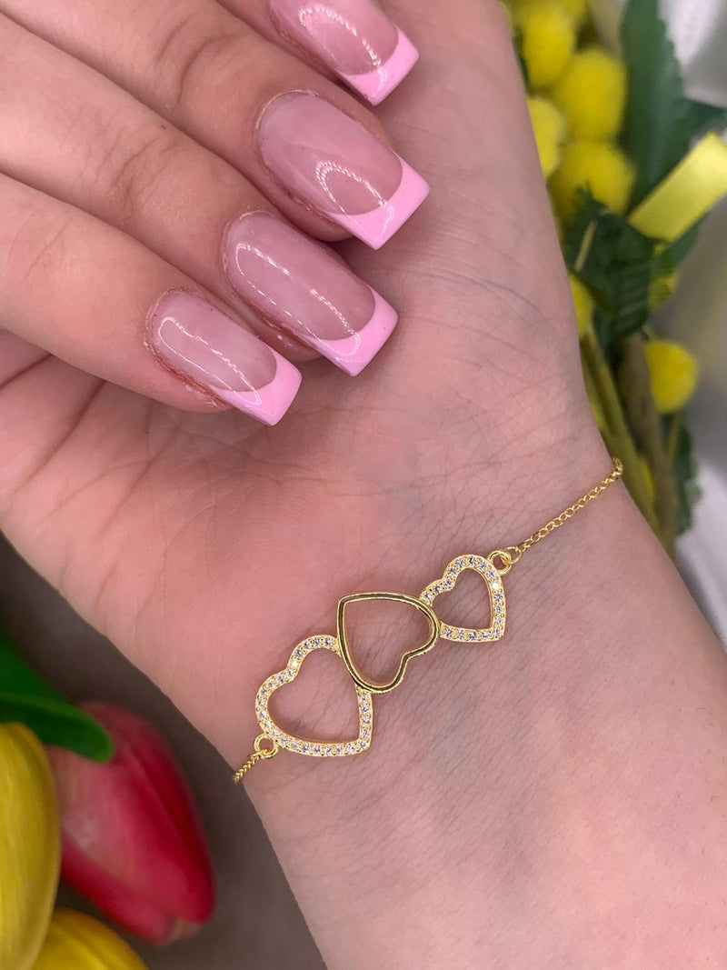 Bracciale tris hearts