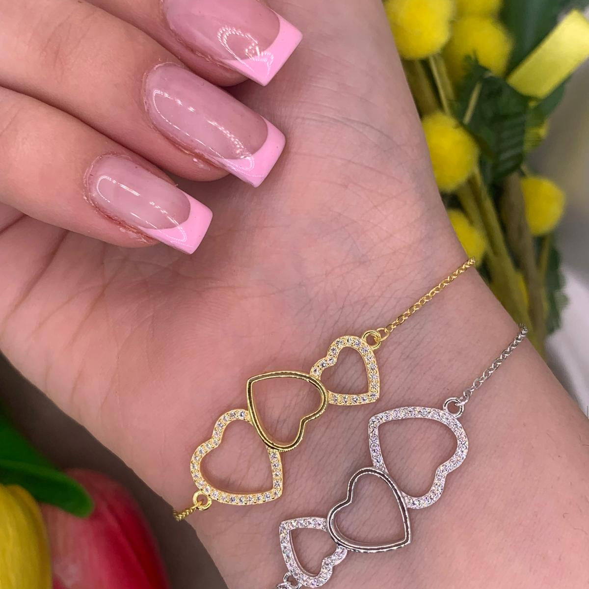 Bracciale tris hearts