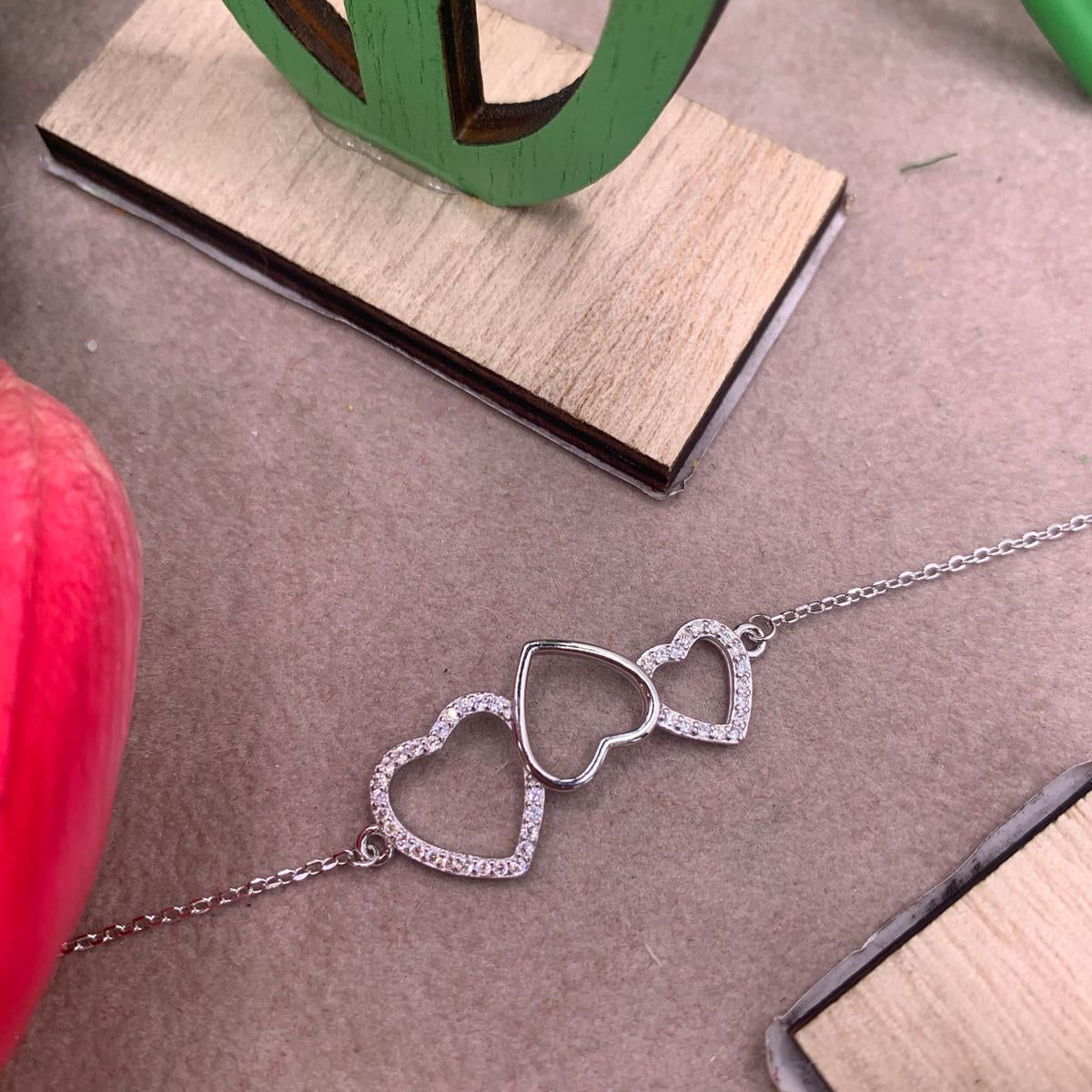 Bracciale tris hearts