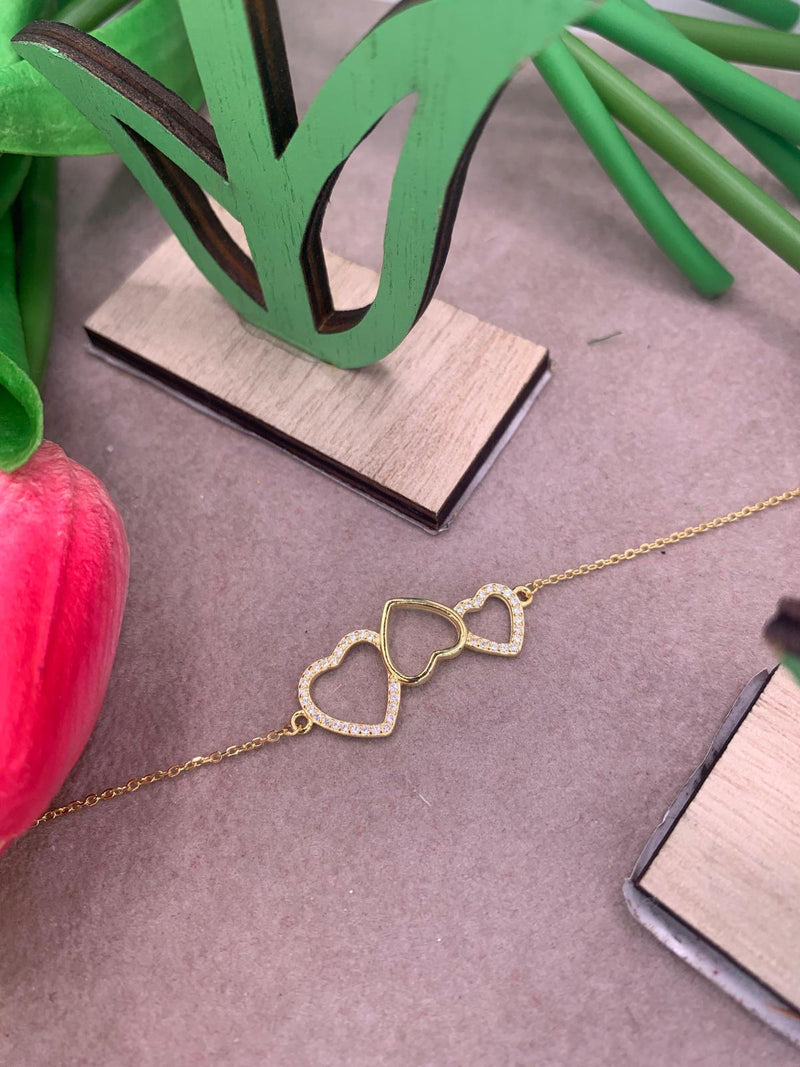 Bracciale tris hearts