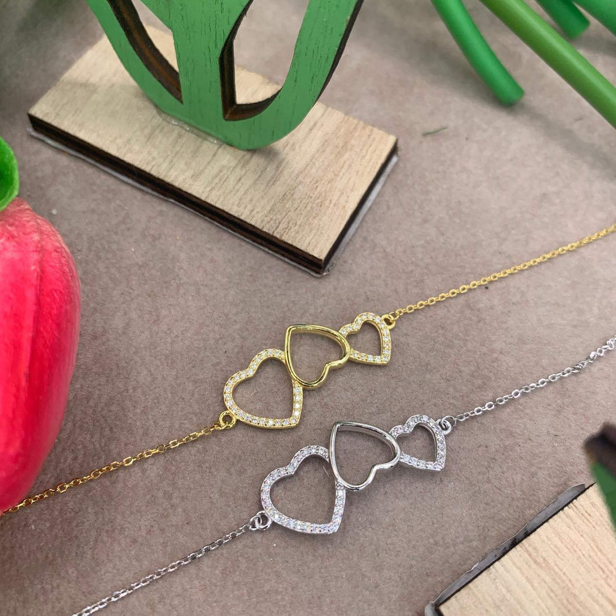 Bracciale tris hearts