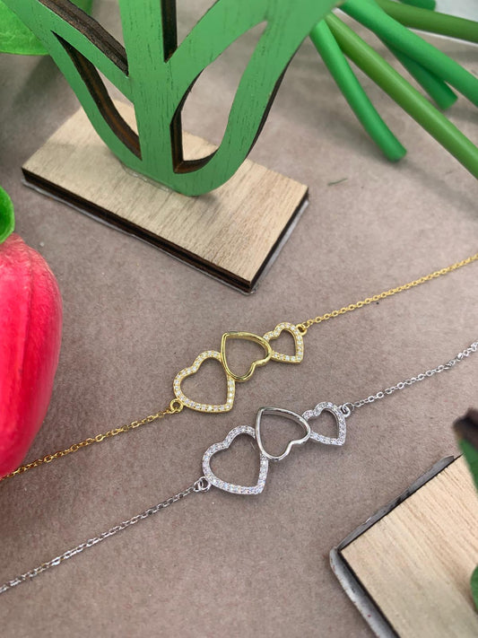 Bracciale tris hearts