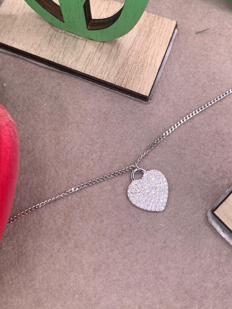 Bracciale cuore zirconato