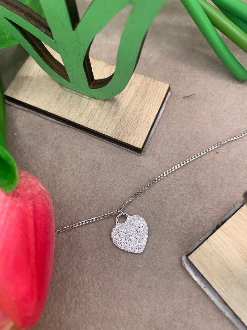 Bracciale cuore zirconato