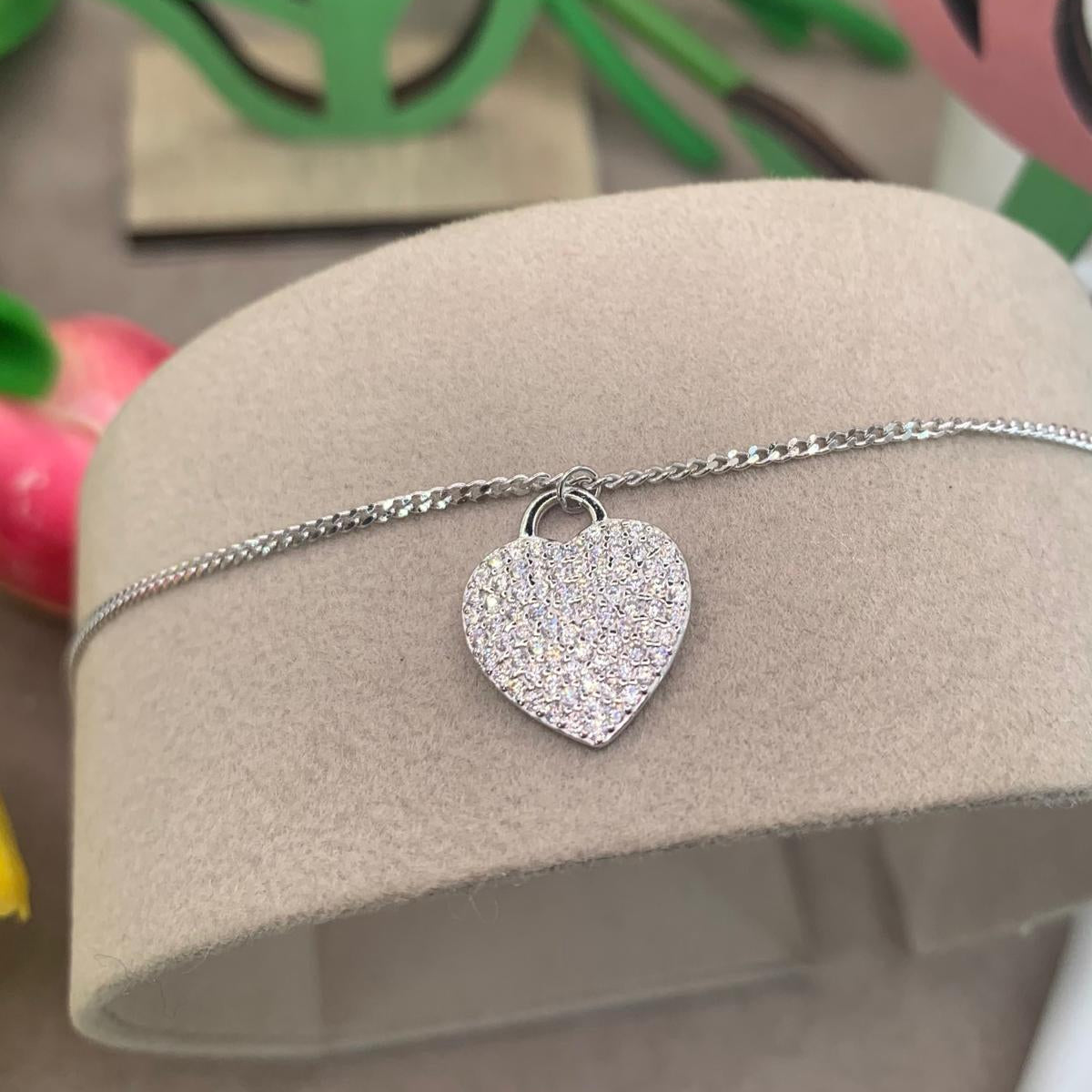 Bracciale cuore zirconato