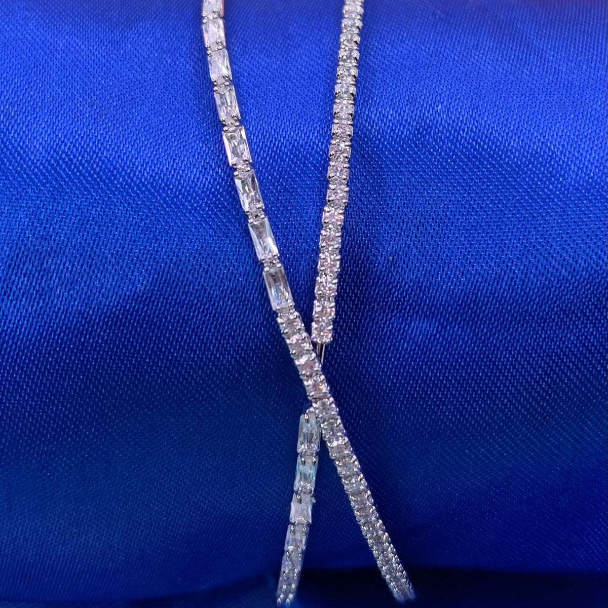 Bracciale incrocio acciaio