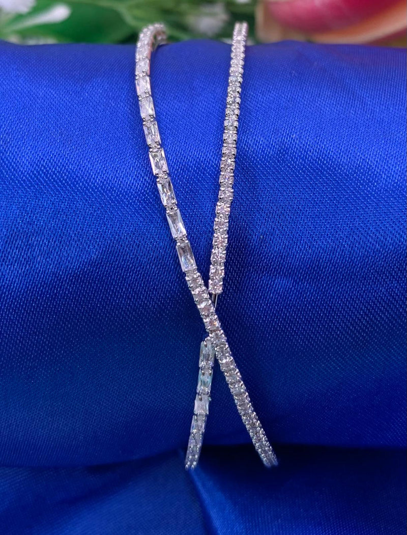 Bracciale incrocio acciaio