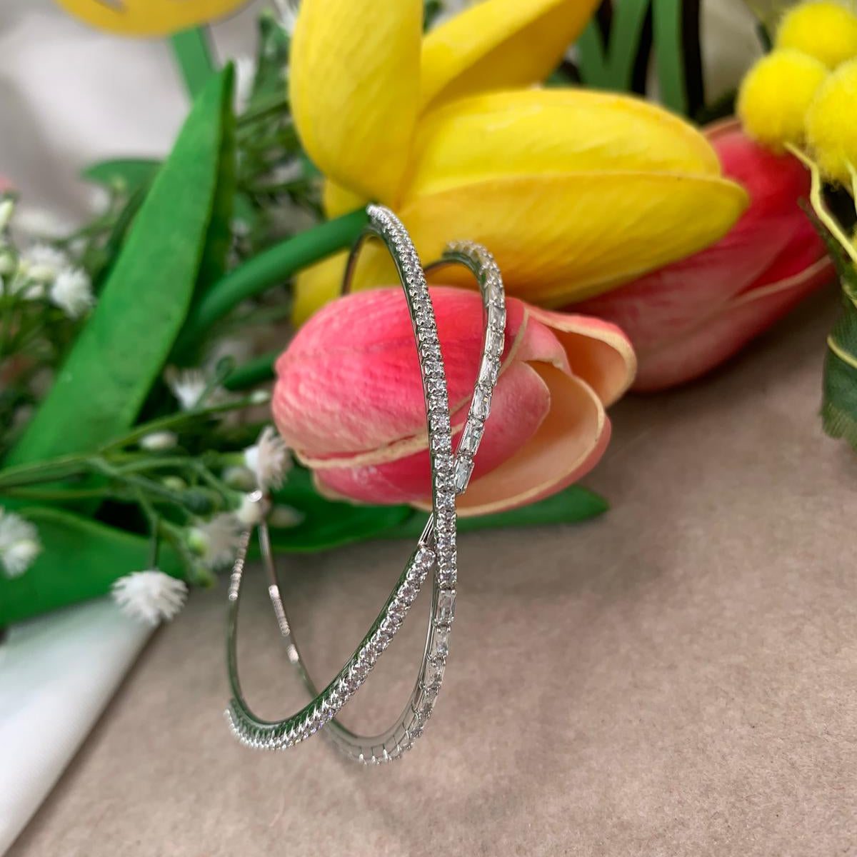 Bracciale incrocio acciaio