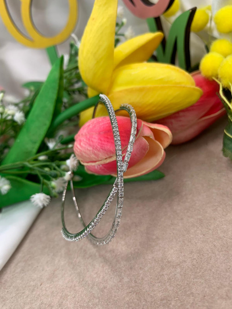 Bracciale incrocio acciaio