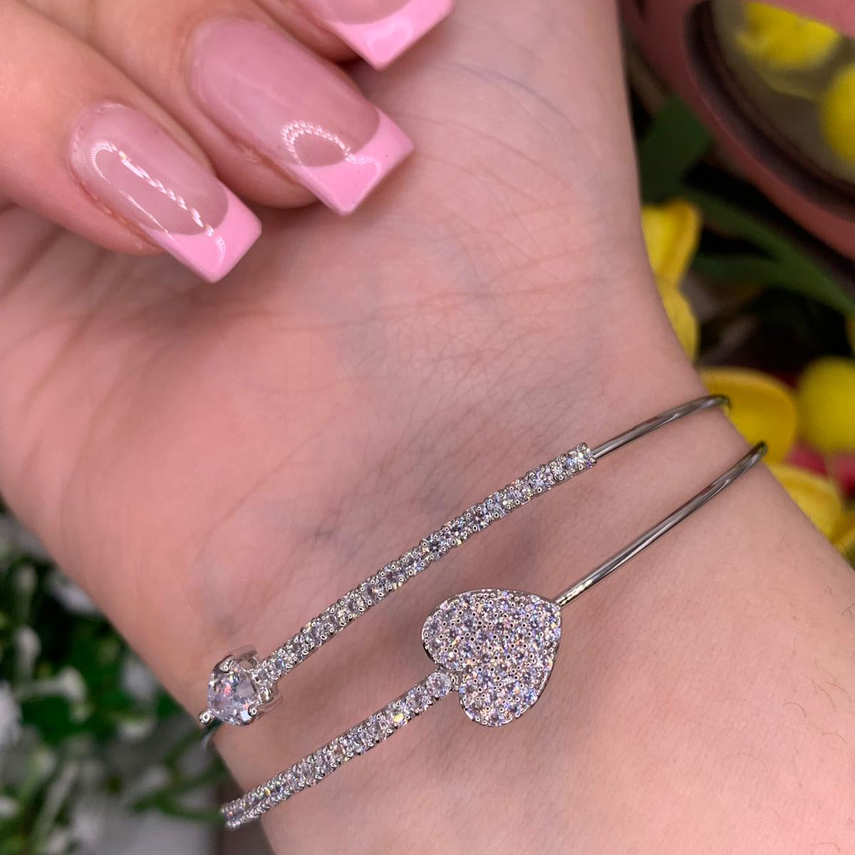 Bracciale cuore-freccia acciaio