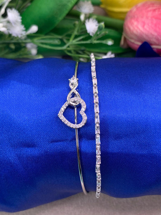 Bracciale cuore-infinito acciaio