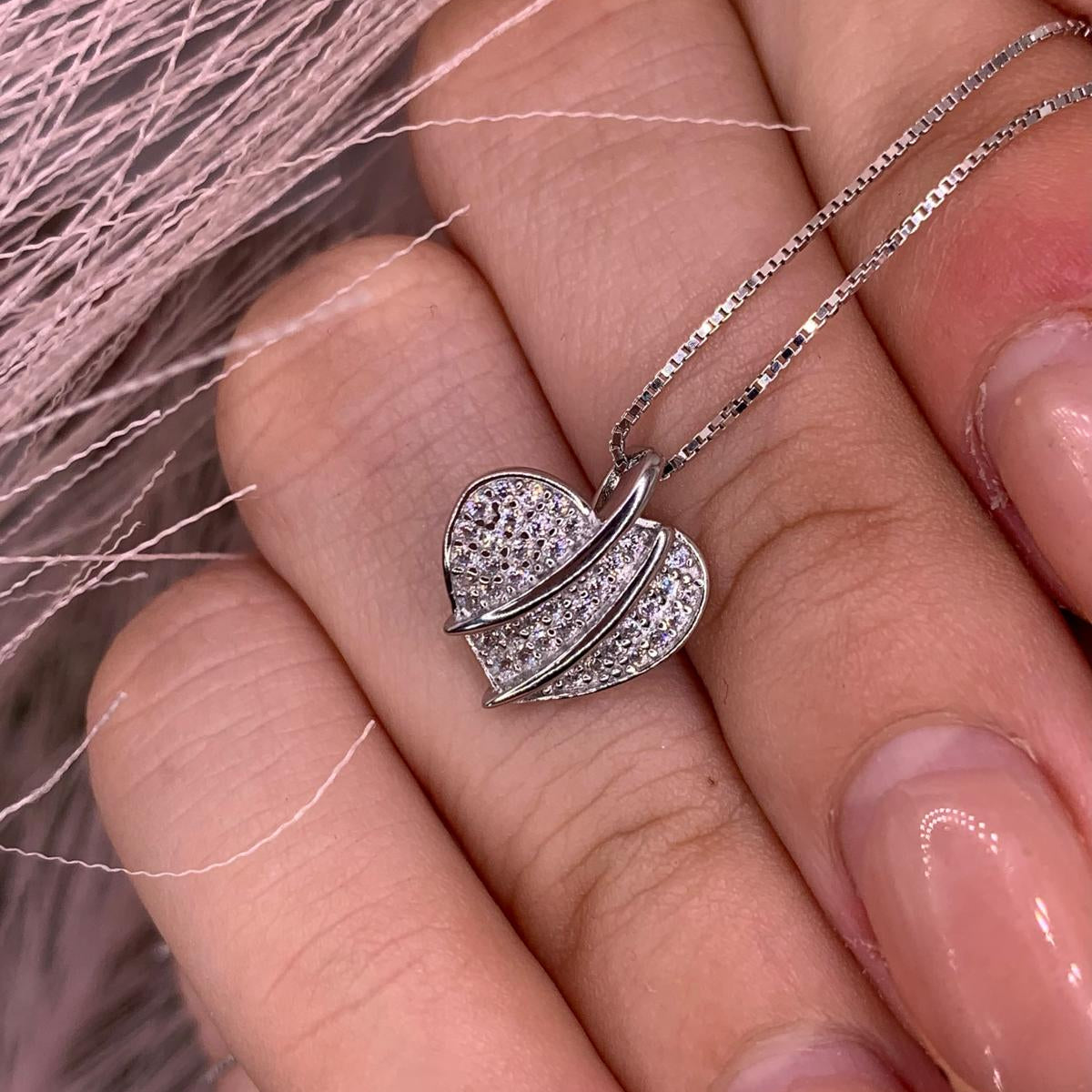 Collana Cuore Graffiato