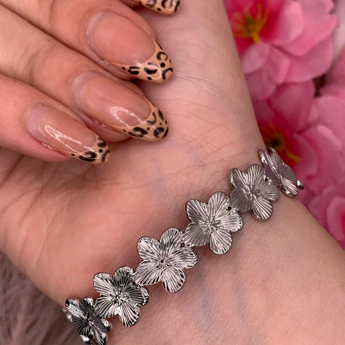 Bracciale orchidea acciaio