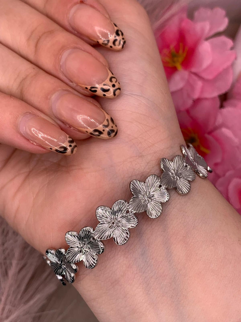 Bracciale orchidea acciaio