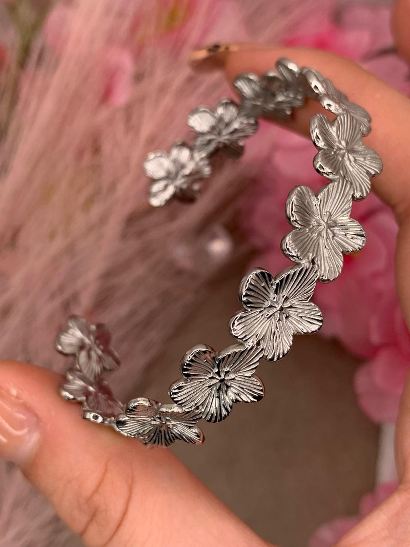 Bracciale orchidea acciaio