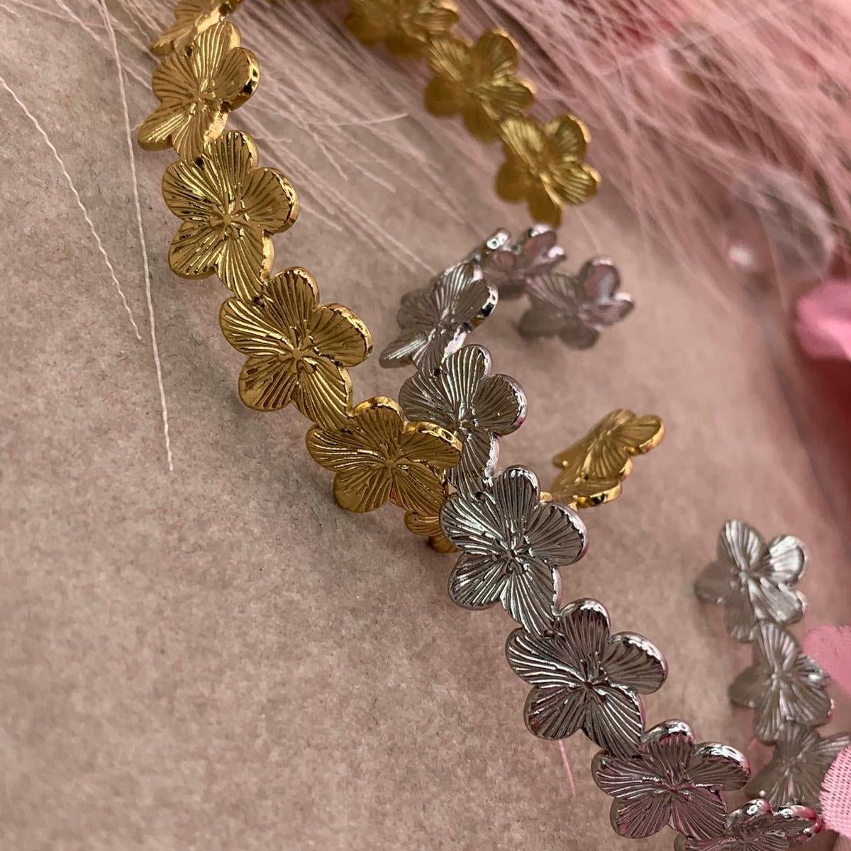 Bracciale orchidea acciaio