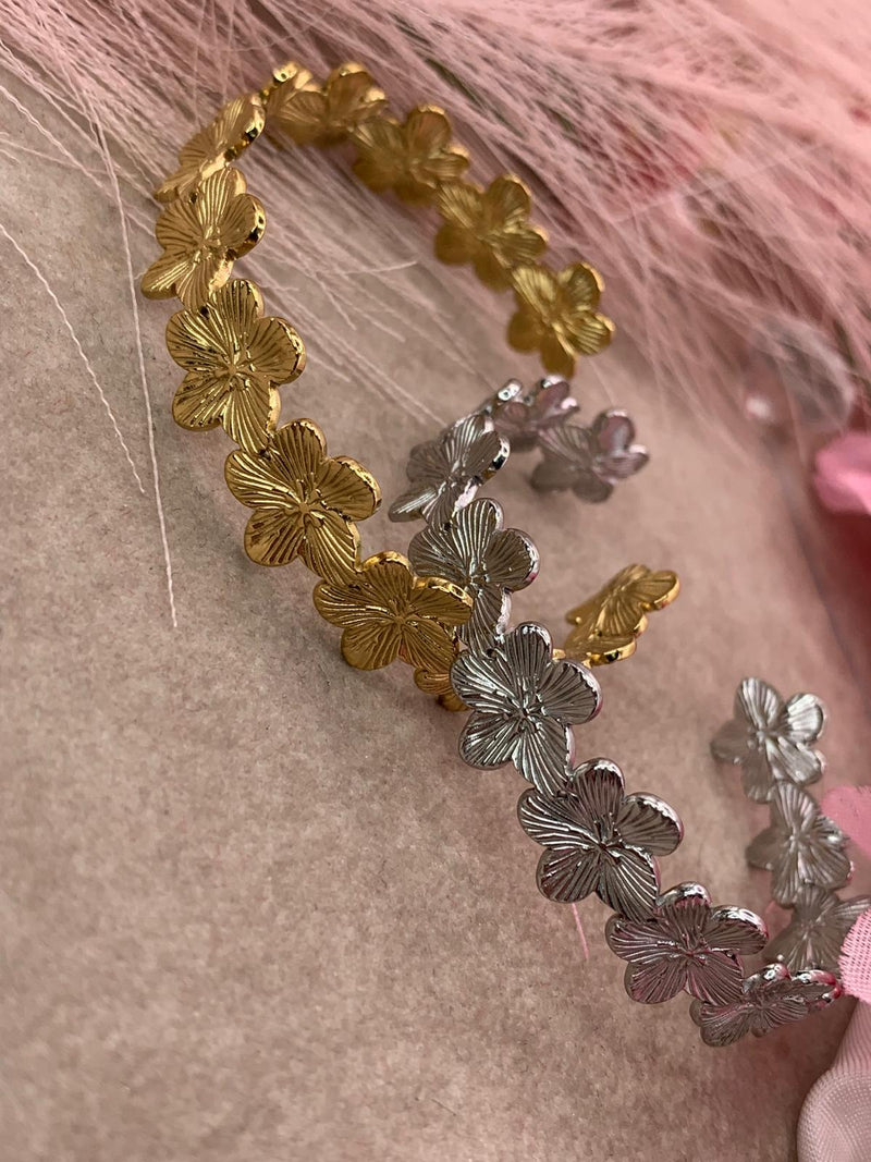 Bracciale orchidea acciaio