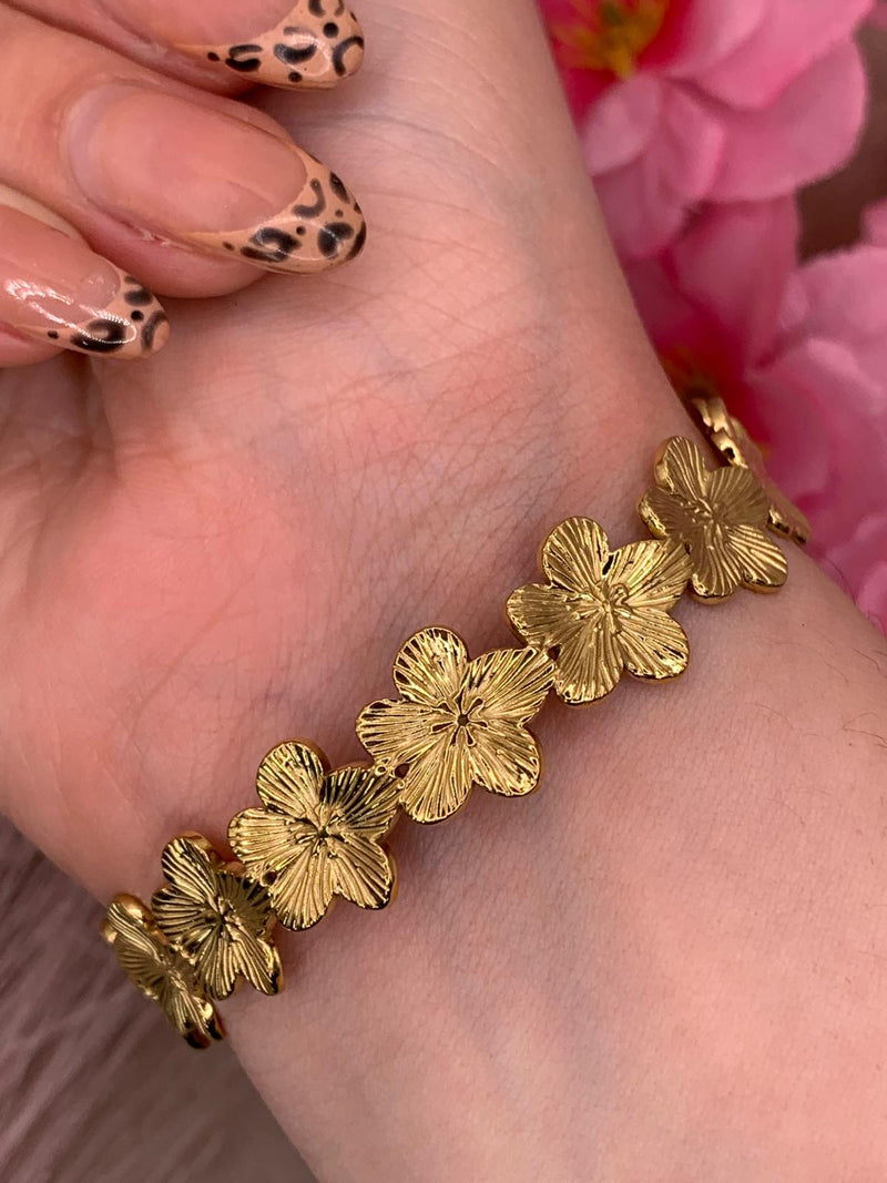 Bracciale orchidea acciaio