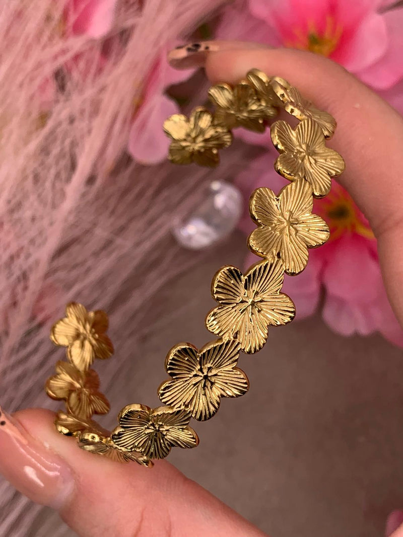 Bracciale orchidea acciaio