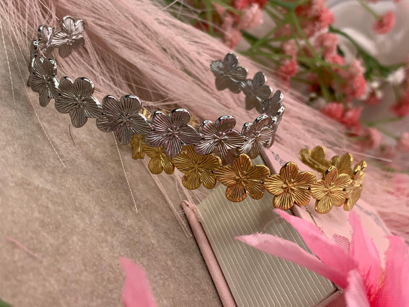 Bracciale orchidea acciaio