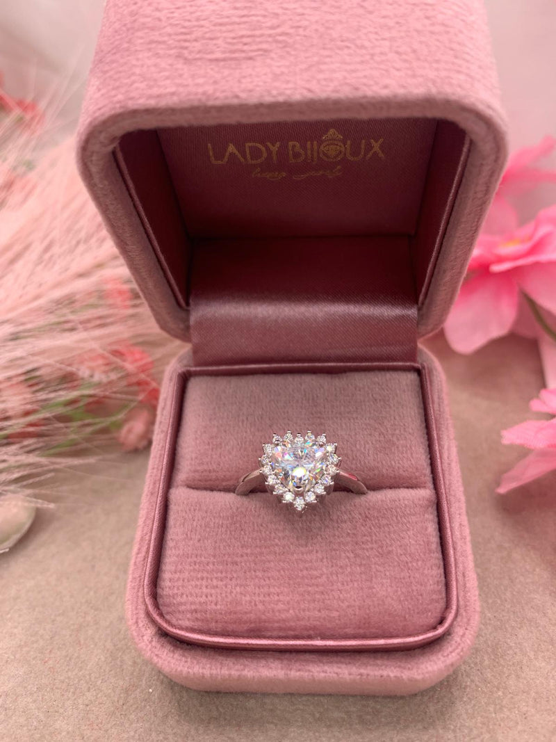 Anello M cuore