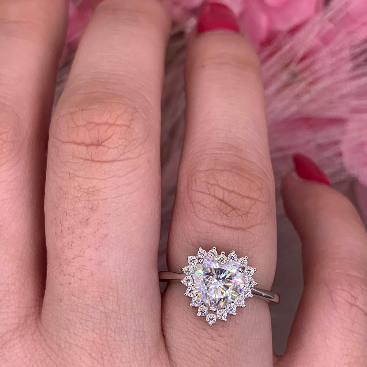 Anello M cuore