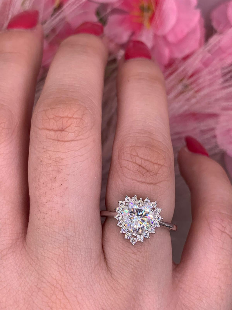 Anello M cuore