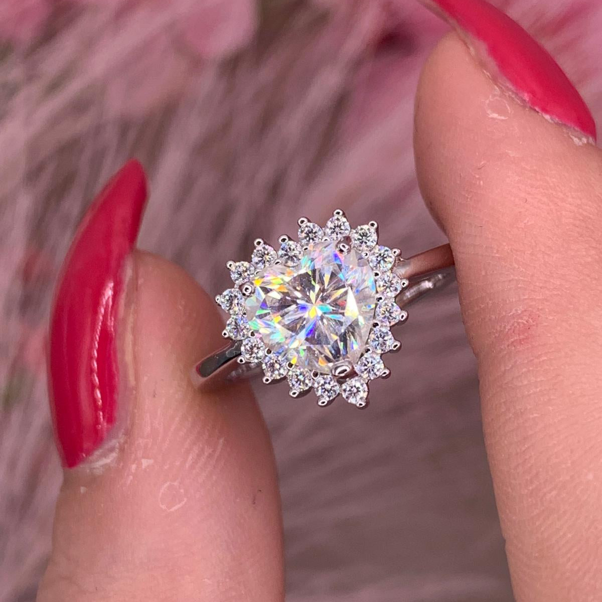 Anello M cuore