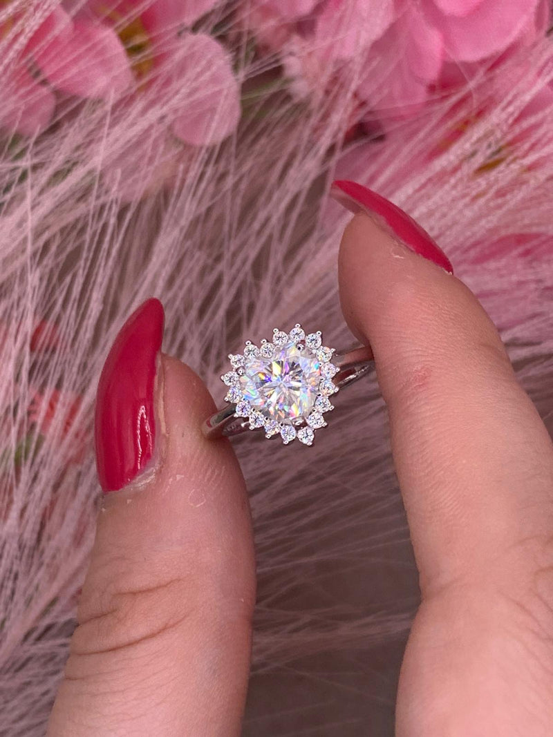 Anello M cuore