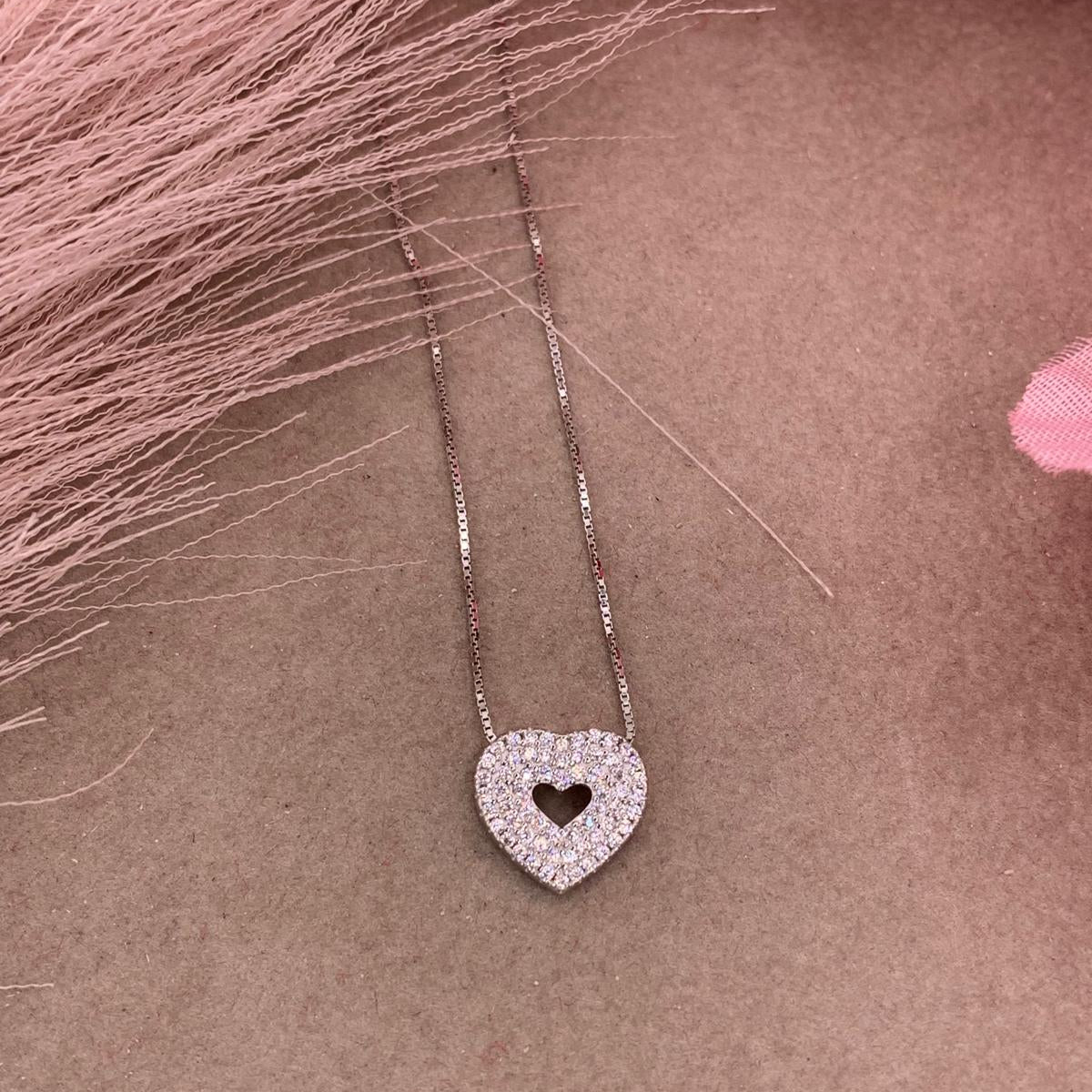 Collana cuore traforato