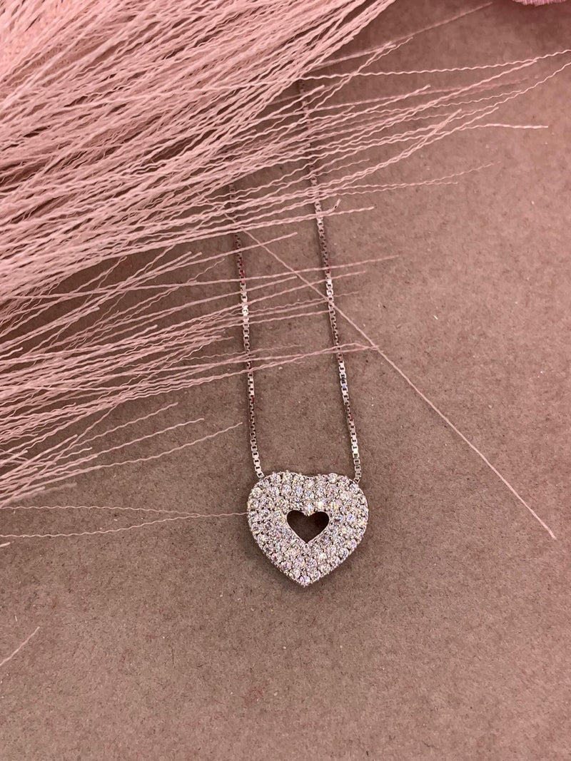 Collana cuore traforato