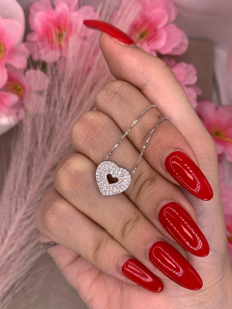 Collana cuore traforato