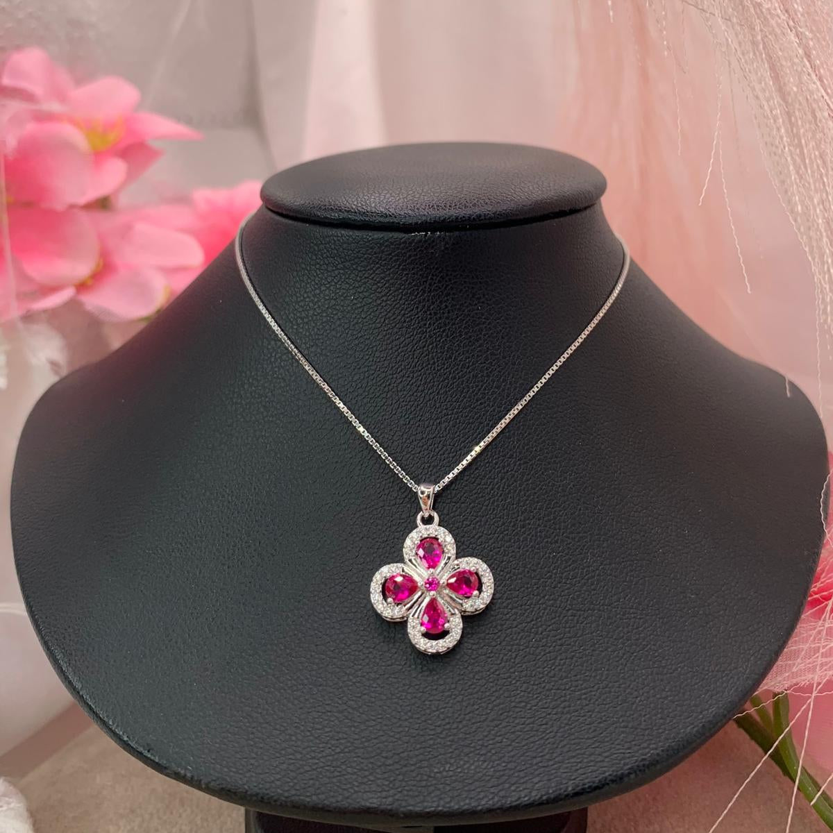 Collana quadrifoglio color
