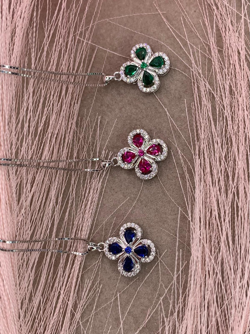 Collana quadrifoglio color